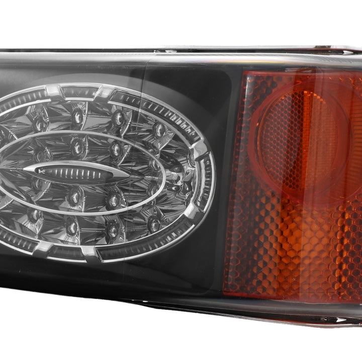 2003-2006 Chevrolet Chevy Silverado Black Housing Clear Lens Bumper Turn Signal Lights