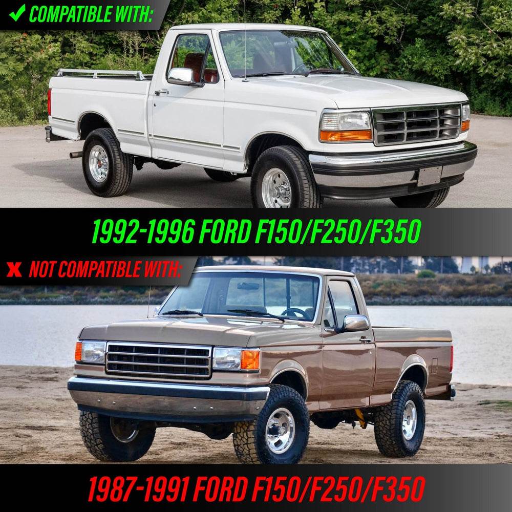1992 - 1996 Ford F150 / F250 / F350 & Bronco All Clear 4PC Turn Signal + Corner Lights Set
