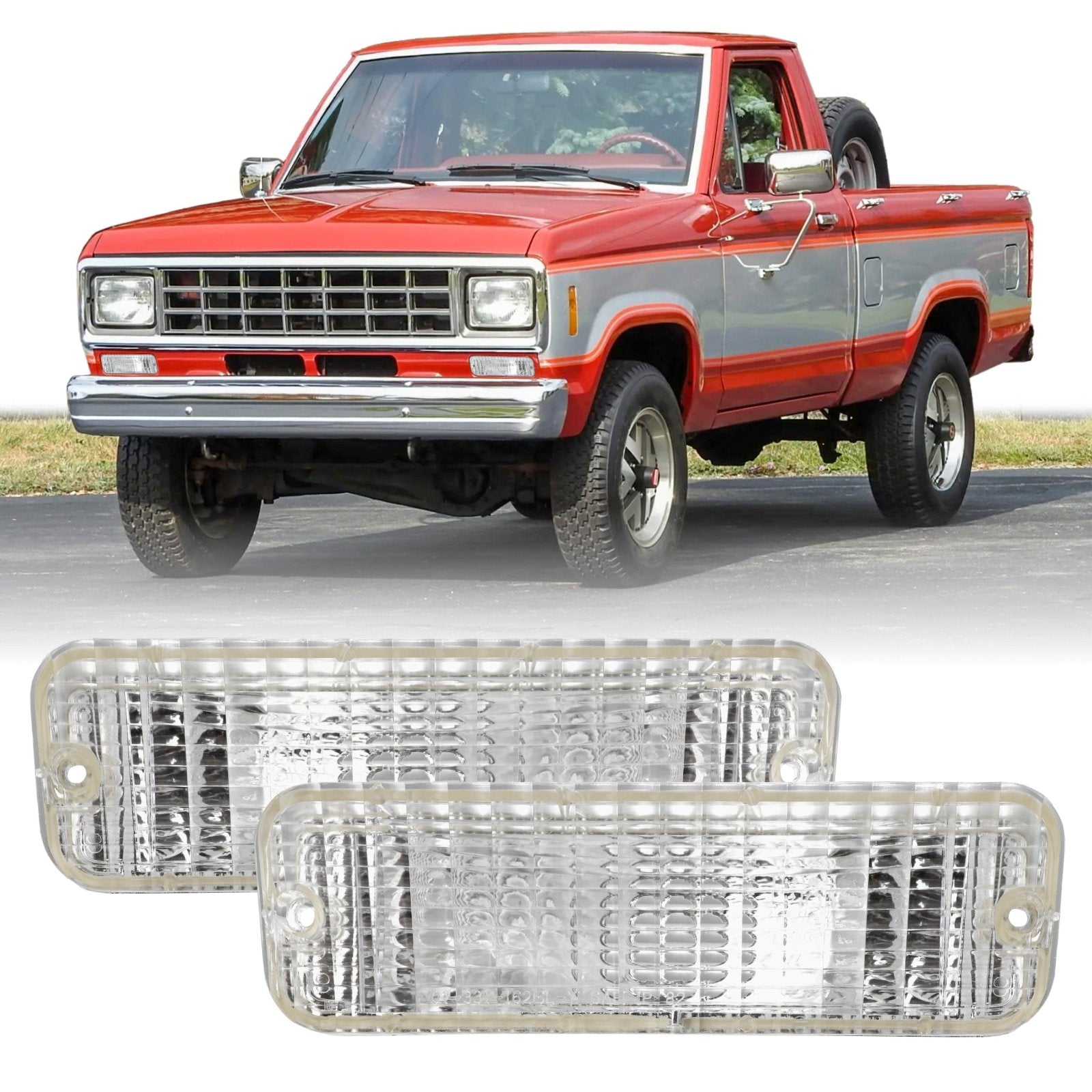 1983-1988 Ford Ranger & Bronco II Clear Lens Bumper Light β Unique ...