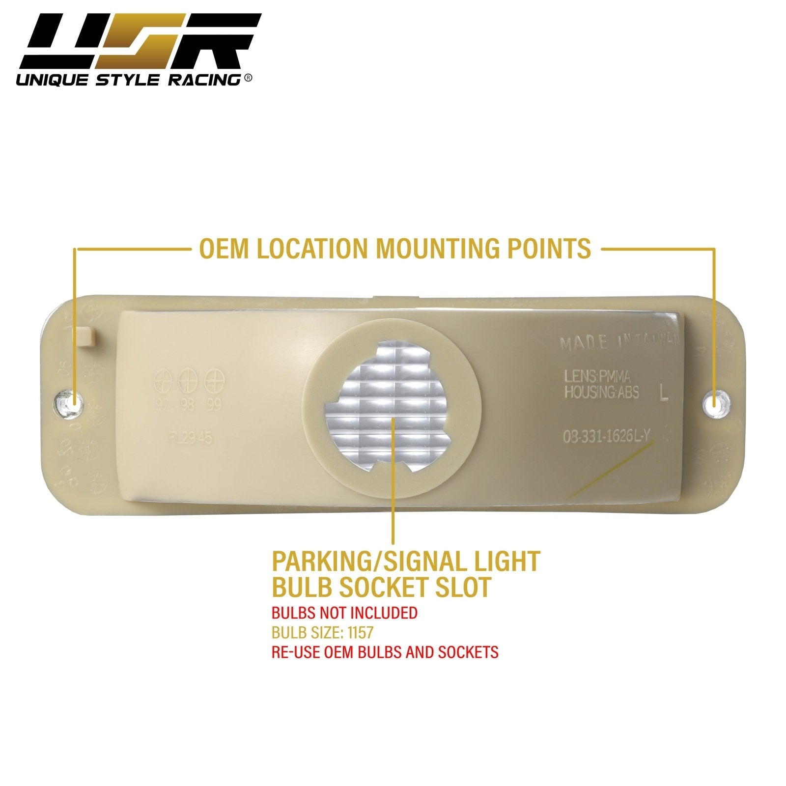 1983-1988 Ford Ranger & Bronco II Clear Lens Bumper Light – Unique