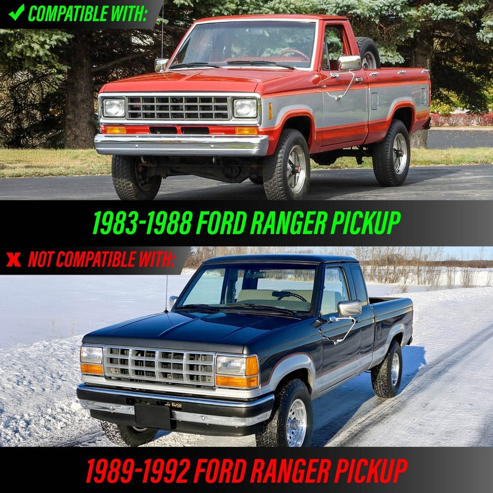 1983-1988 Ford Ranger & Bronco II Clear Lens Front Bumper Light ...