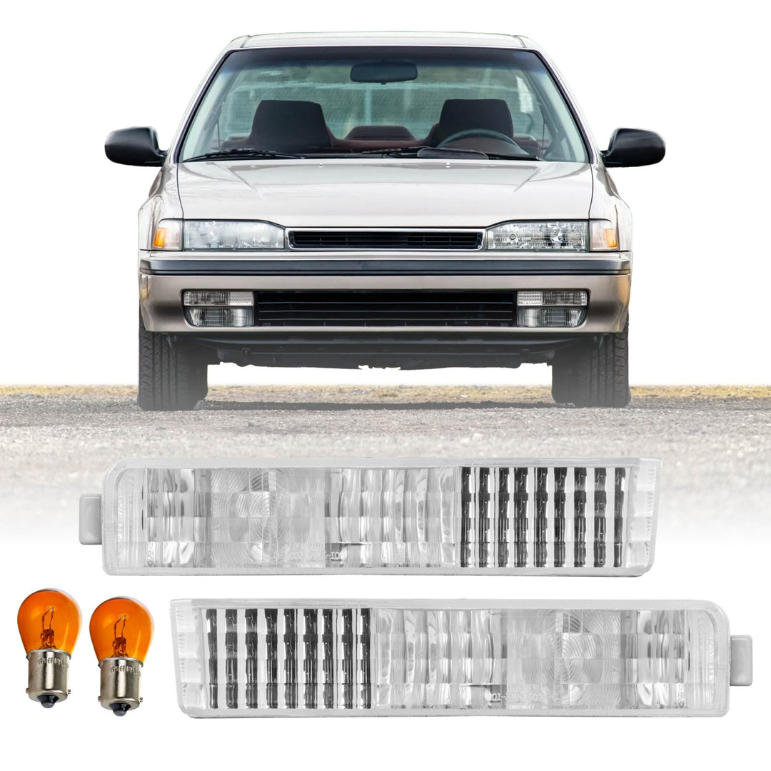 1990 1991 Honda Accord DX / LX / EX Clear or Amber Front Bumper Signal Lights 
#lens-color_clear-lens