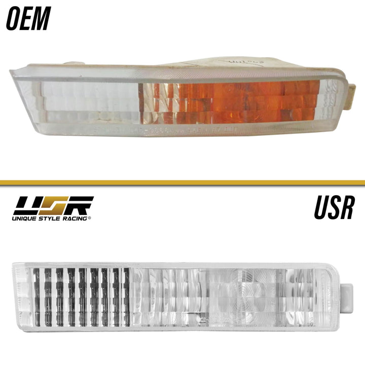 1990 1991 Honda Accord DX / LX / EX Clear or Amber Front Bumper Signal Lights 
#lens-color_clear-lens