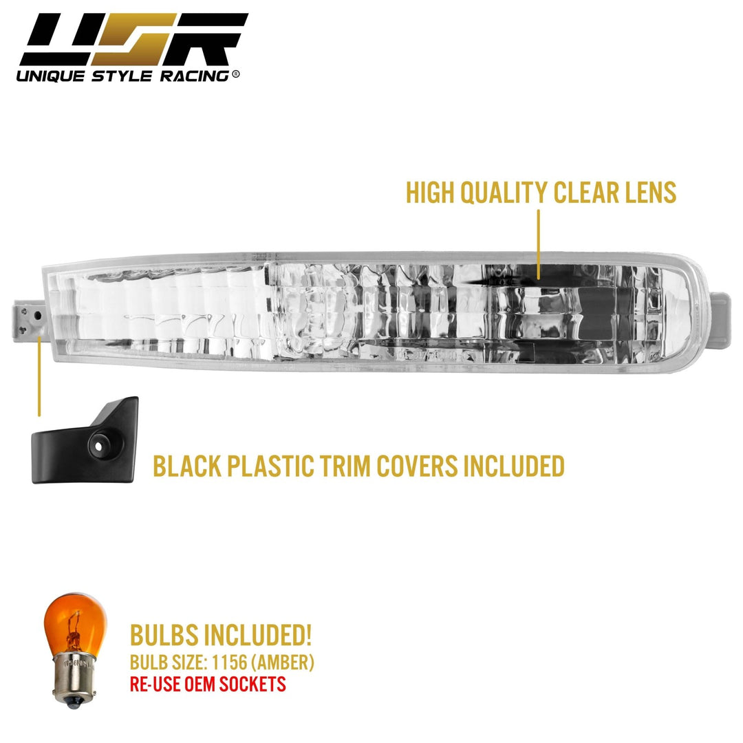 1992 1993 Honda Accord Clear or Amber Front Bumper Signal Light
#lens-color_clear-lens