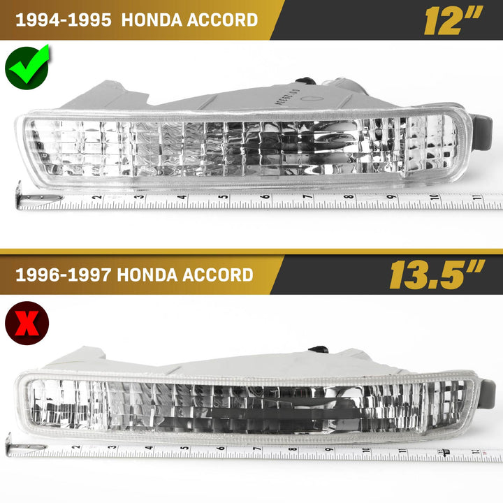 1994 1995 Honda Accord Clear, Smoke or Amber Front Bumper Signal Light 
#lens-color_smoke-lens
