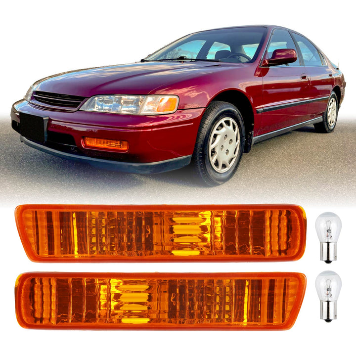 1994 1995 Honda Accord Clear, Smoke or Amber Front Bumper Signal Light 
#lens-color_amber-lens