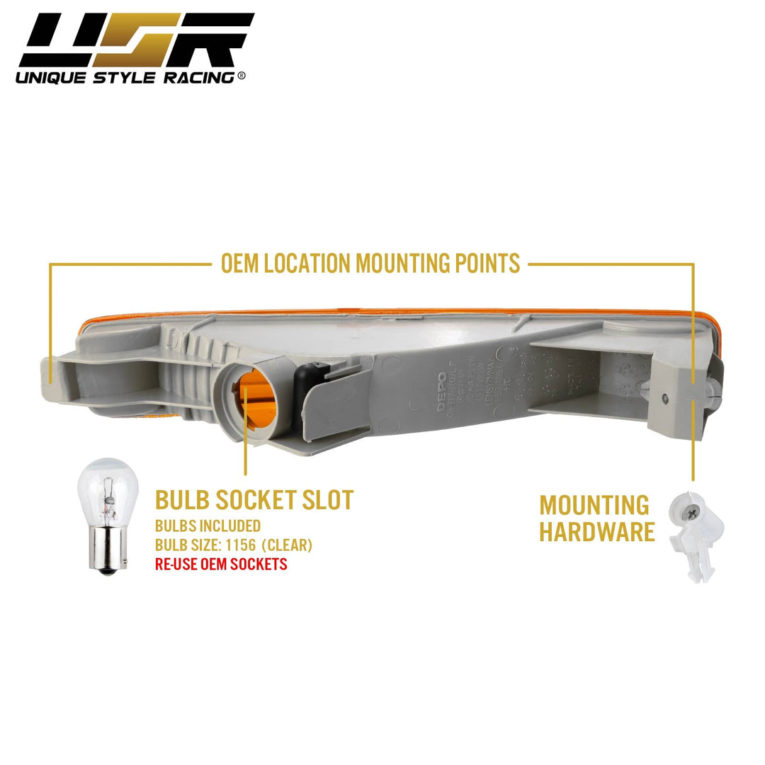 1996 1997 Honda Accord Clear or Smoke or Amber Lens Front Bumper Signal Light 
#lens-color_amber-lens