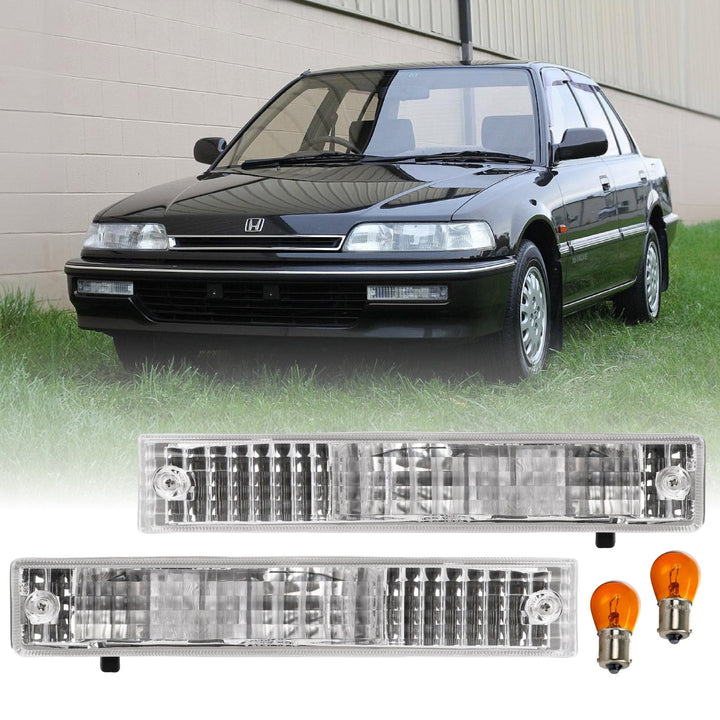 1990 1991 Honda Civic Clear, Smoke or Amber Bumper Turn Signal Light
#lens-color_clear-lens