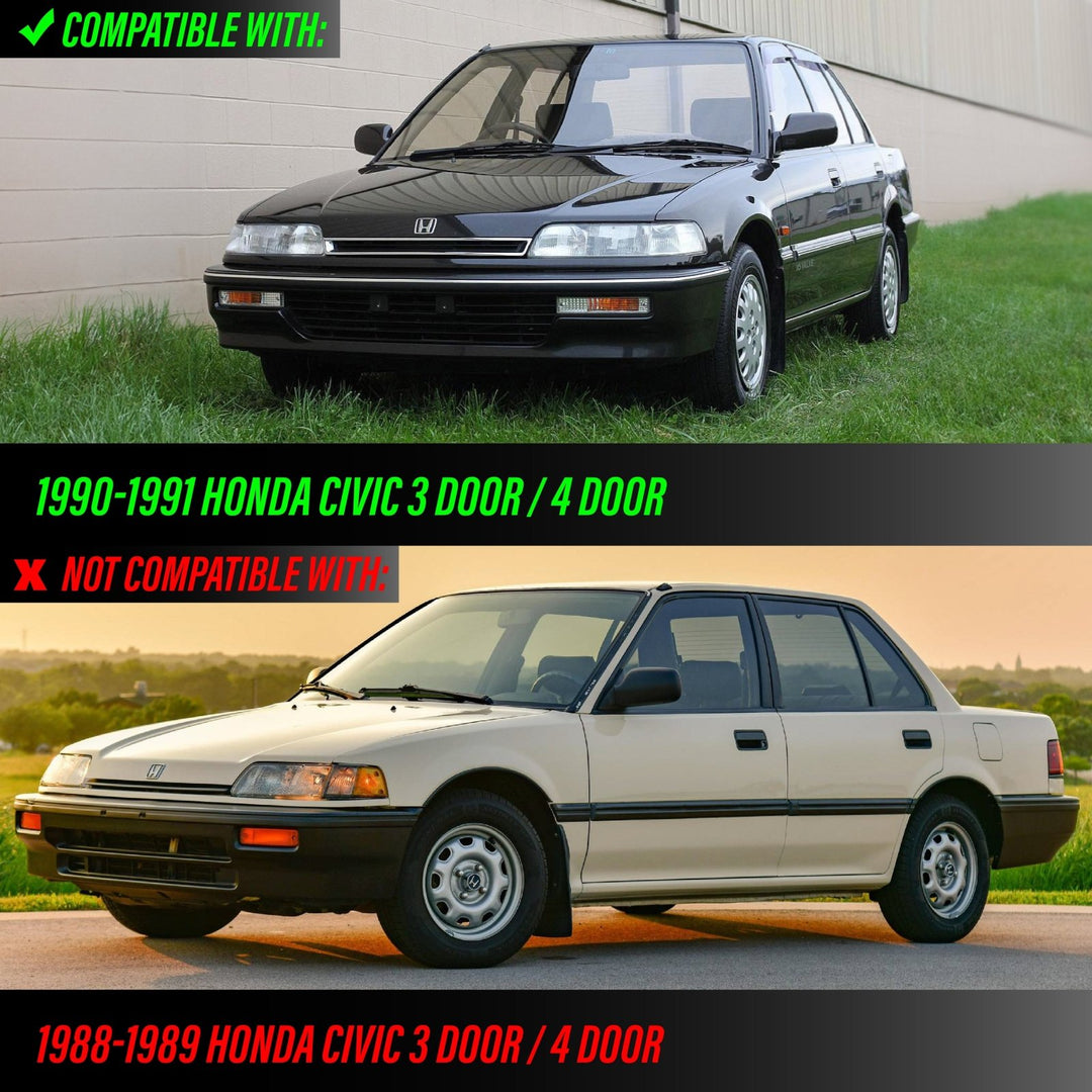 1990 1991 Honda Civic Clear, Smoke or Amber Bumper Turn Signal Light
#lens-color_clear-lens