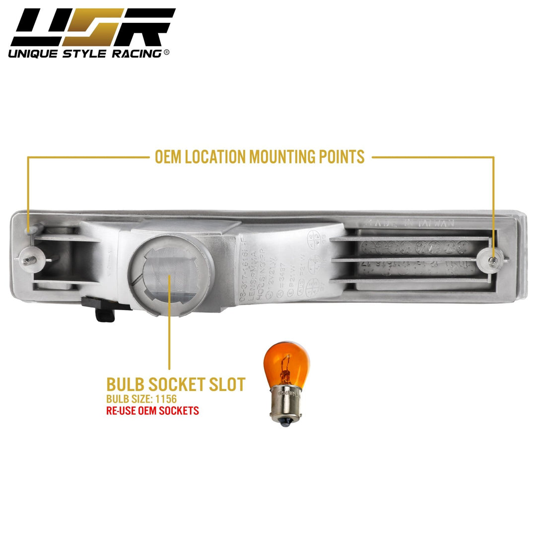 1990 1991 Honda Civic Clear, Smoke or Amber Bumper Turn Signal Light
#lens-color_clear-lens