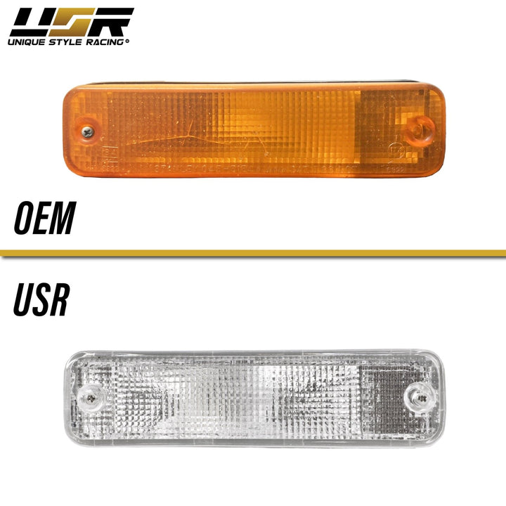 1988-1989 Honda Civic 3D Hatchback & 4D Sedan Clear Smoke or Amber Bumper Turn Signal Light 
#lens-color_clear-lens