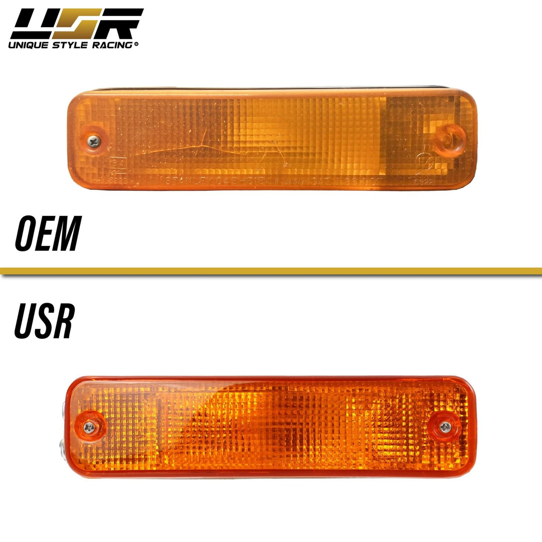 1988-1989 Honda Civic 3D Hatchback & 4D Sedan Clear Smoke or Amber Bumper Turn Signal Light 
#lens-color_amber-lens