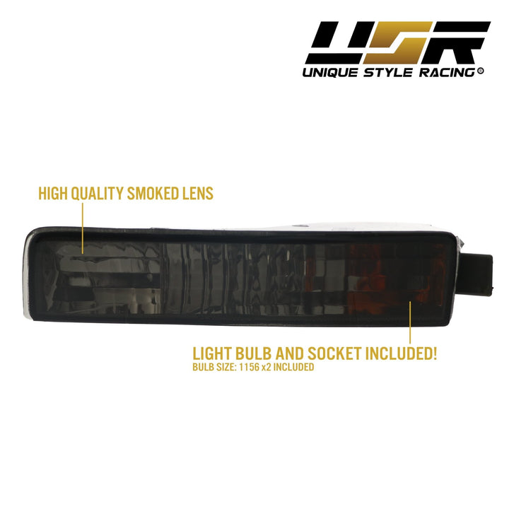 1997-2001 Honda Prelude JDM Style Smoke Lens Bumper Signal Lights