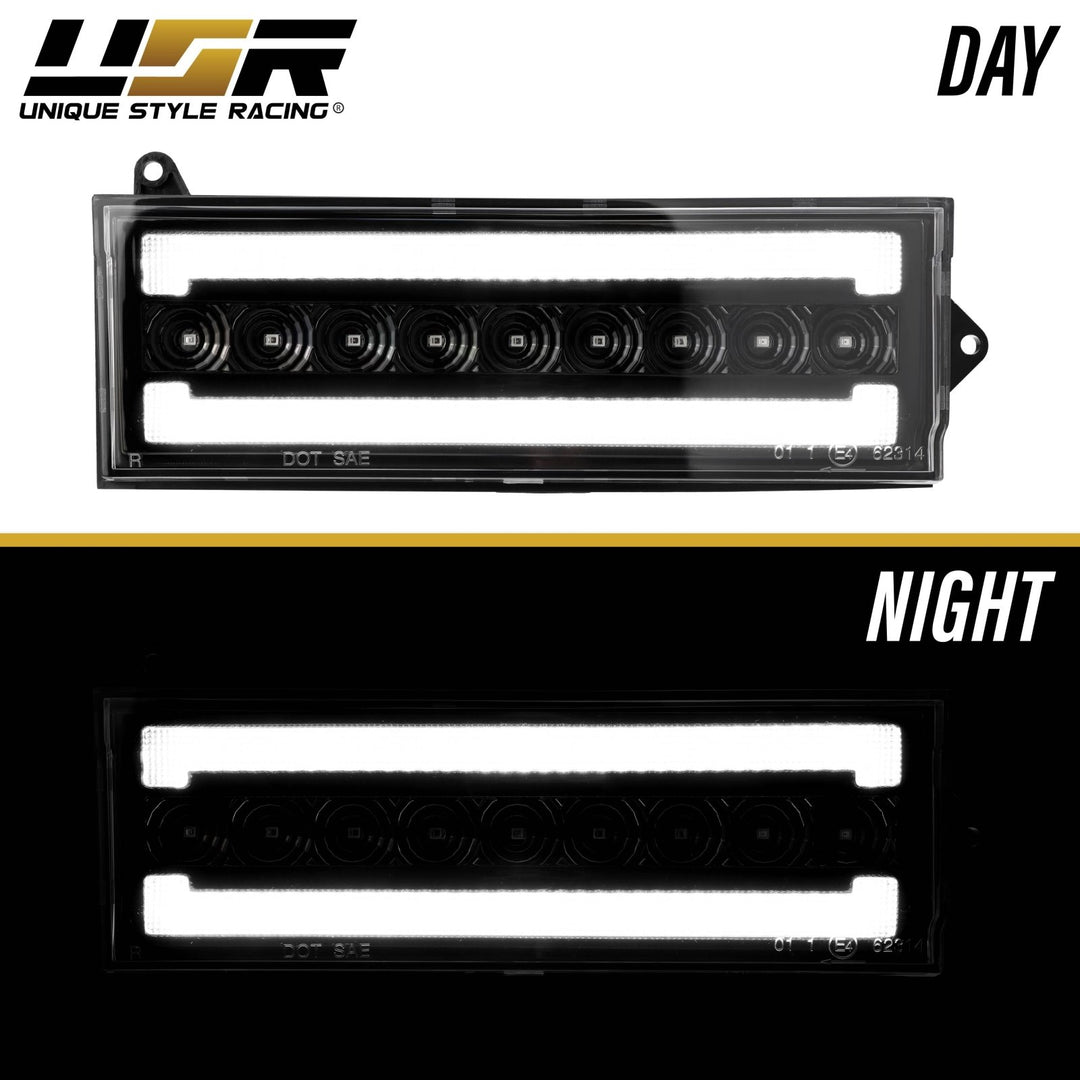 1984 1985 1986 1987 1988 1989 1990 1991 1992 1993 1994 1995 1996 Jeep Cherokee Front Clear or Smoke Lens Switchback LED Bumper Turn Signal Light 
#lens-color_clear-lens