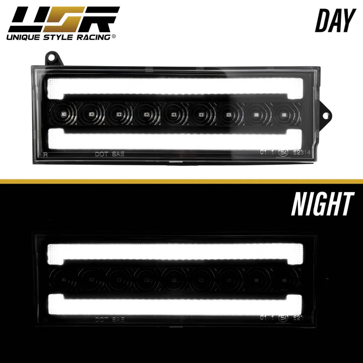 1984 1985 1986 1987 1988 1989 1990 1991 1992 1993 1994 1995 1996 Jeep Cherokee Front Clear or Smoke Lens Switchback LED Bumper Turn Signal Light 
#lens-color_clear-lens
