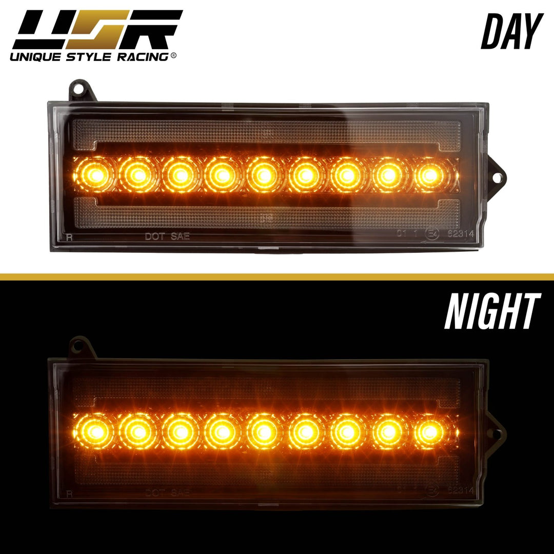 1984 1985 1986 1987 1988 1989 1990 1991 1992 1993 1994 1995 1996 Jeep Cherokee Front Clear or Smoke Lens Switchback LED Bumper Turn Signal Light 
#lens-color_clear-lens