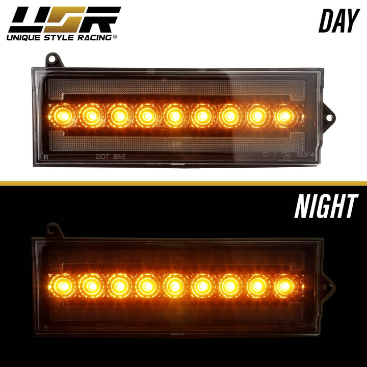 1984 1985 1986 1987 1988 1989 1990 1991 1992 1993 1994 1995 1996 Jeep Cherokee Front Clear or Smoke Lens Switchback LED Bumper Turn Signal Light 
#lens-color_clear-lens