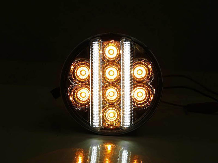 2007 - 2015 Jeep Wrangler JK Dual Color LED Light Bar Clear or Smoke Bumper Signal Lights