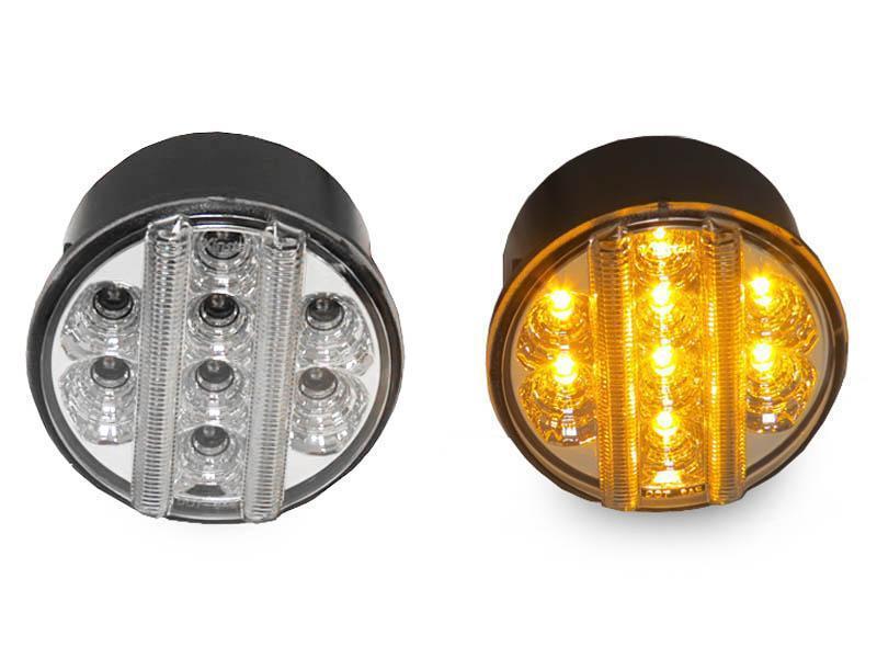 2007 - 2015 Jeep Wrangler JK Dual Color LED Light Bar Clear or Smoke Bumper Signal Lights