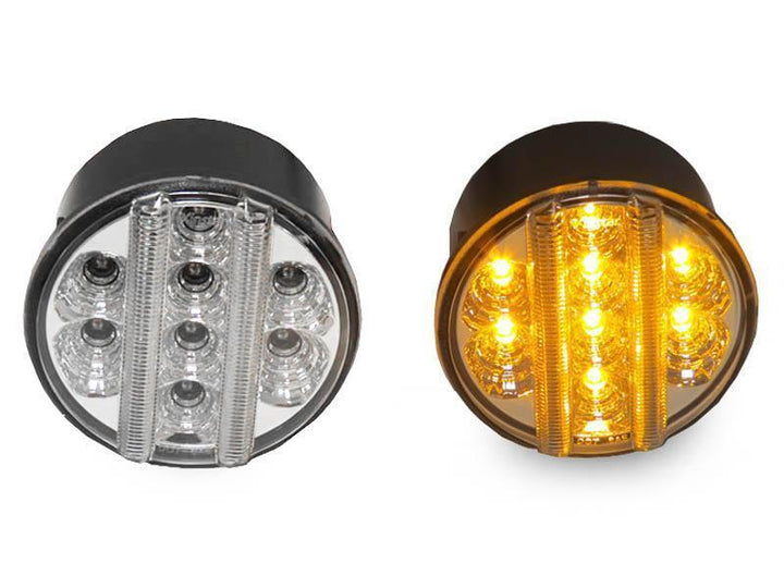 2007 - 2015 Jeep Wrangler JK Dual Color LED Light Bar Clear or Smoke Bumper Signal Lights