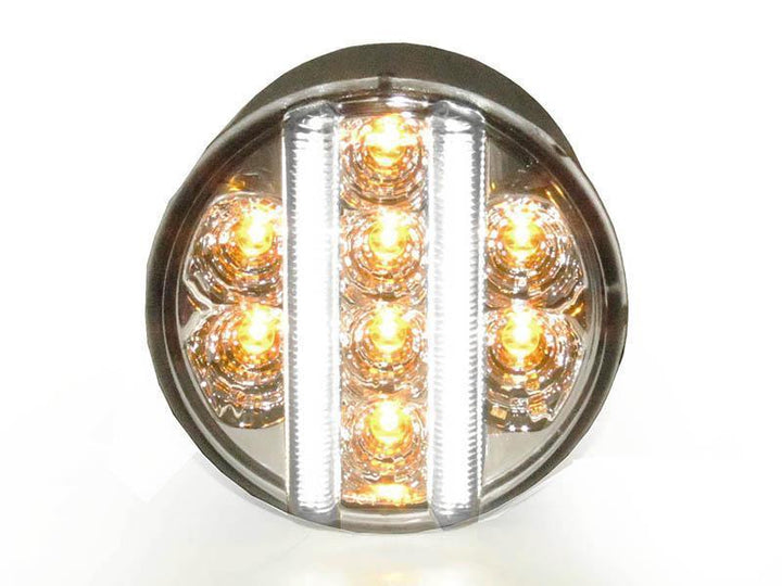 2007 - 2015 Jeep Wrangler JK Dual Color LED Light Bar Clear or Smoke Bumper Signal Lights