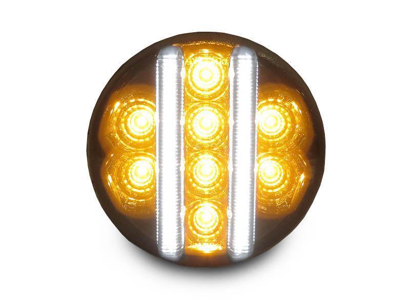 2007 - 2015 Jeep Wrangler JK Dual Color LED Light Bar Clear or Smoke Bumper Signal Lights