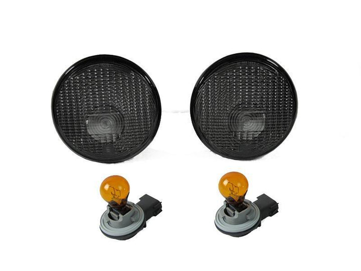 2007 - 2017 Jeep Wrangler JK Smoke Front Turn Signal Lights