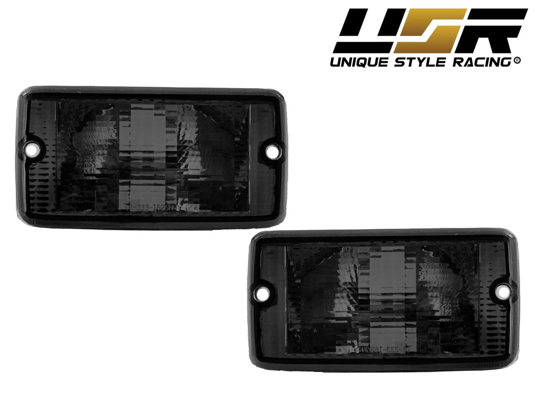 1997 - 2006 Jeep Wrangler TJ Crystal Clear or Smoke Front Bumper Lights + LED Side Marker Lights