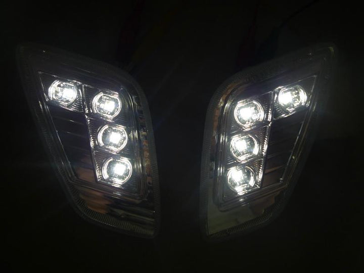 1997 - 2006 Jeep Wrangler TJ Crystal Clear or Smoke Front Bumper Lights + LED Side Marker Lights