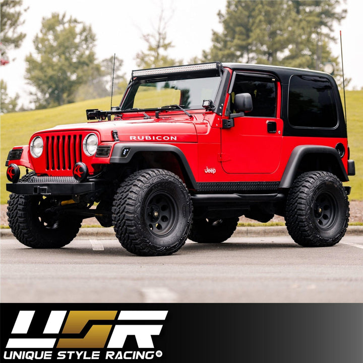 1997 - 2006 Jeep Wrangler TJ Crystal Clear or Smoke Front Bumper Lights + LED Side Marker Lights