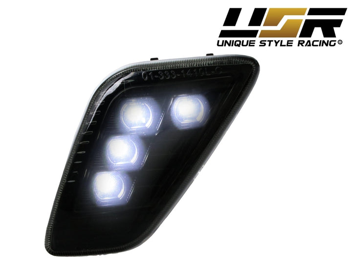 1997 - 2006 Jeep Wrangler TJ Crystal Clear or Smoke Front Bumper Lights + LED Side Marker Lights