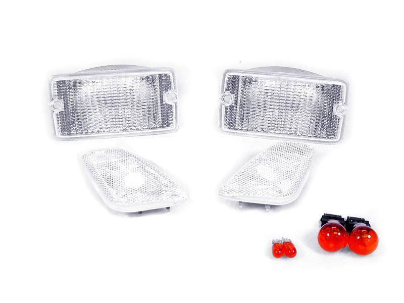 1997 - 2006 Jeep Wrangler TJ Clear or Smoke Bumper Signal Lights + Side Marker Lights