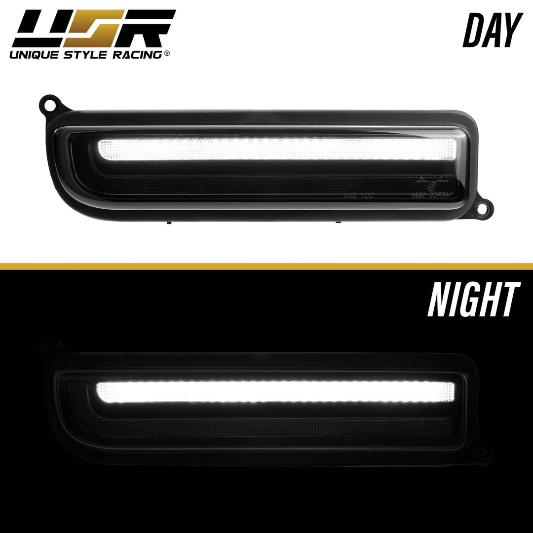 1997 - 2001 Jeep Cherokee Front Clear or Smoke Lens Switchback LED Bumper Turn Signal Light