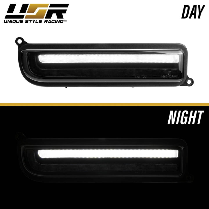 1997 - 2001 Jeep Cherokee Front Clear or Smoke Lens Switchback LED Bumper Turn Signal Light