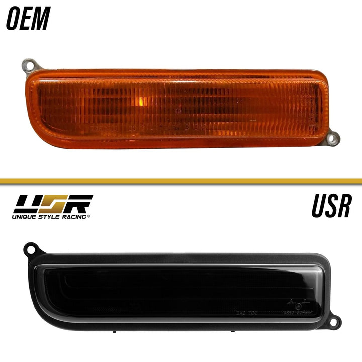 1997 - 2001 Jeep Cherokee Front Clear or Smoke Lens Switchback LED Bumper Turn Signal Light