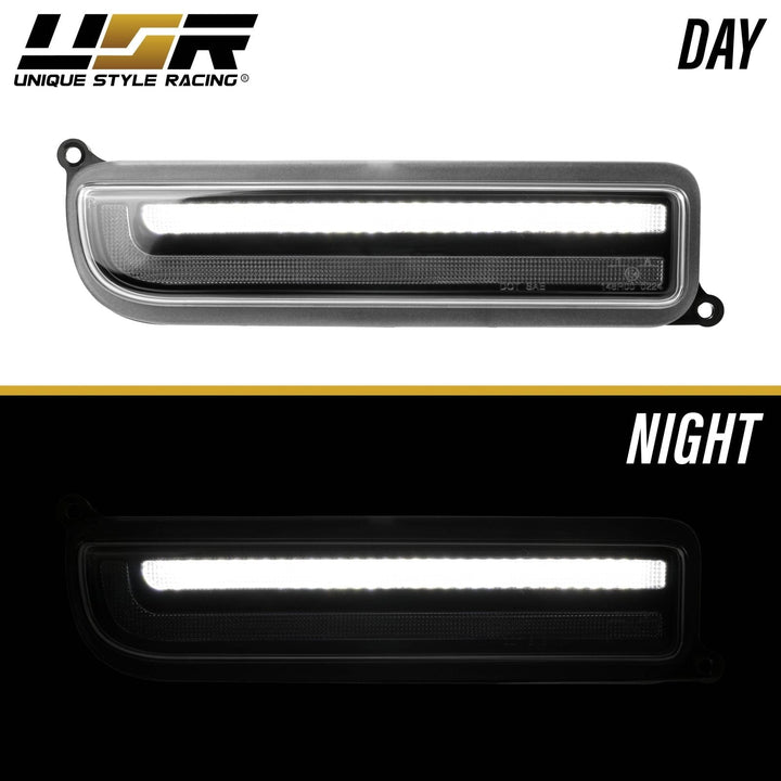 1997 - 2001 Jeep Cherokee Front Clear or Smoke Lens Switchback LED Bumper Turn Signal Light