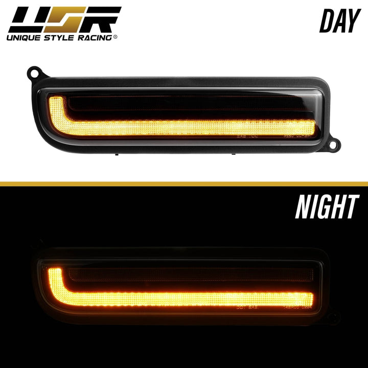 1997 - 2001 Jeep Cherokee Front Clear or Smoke Lens Switchback LED Bumper Turn Signal Light