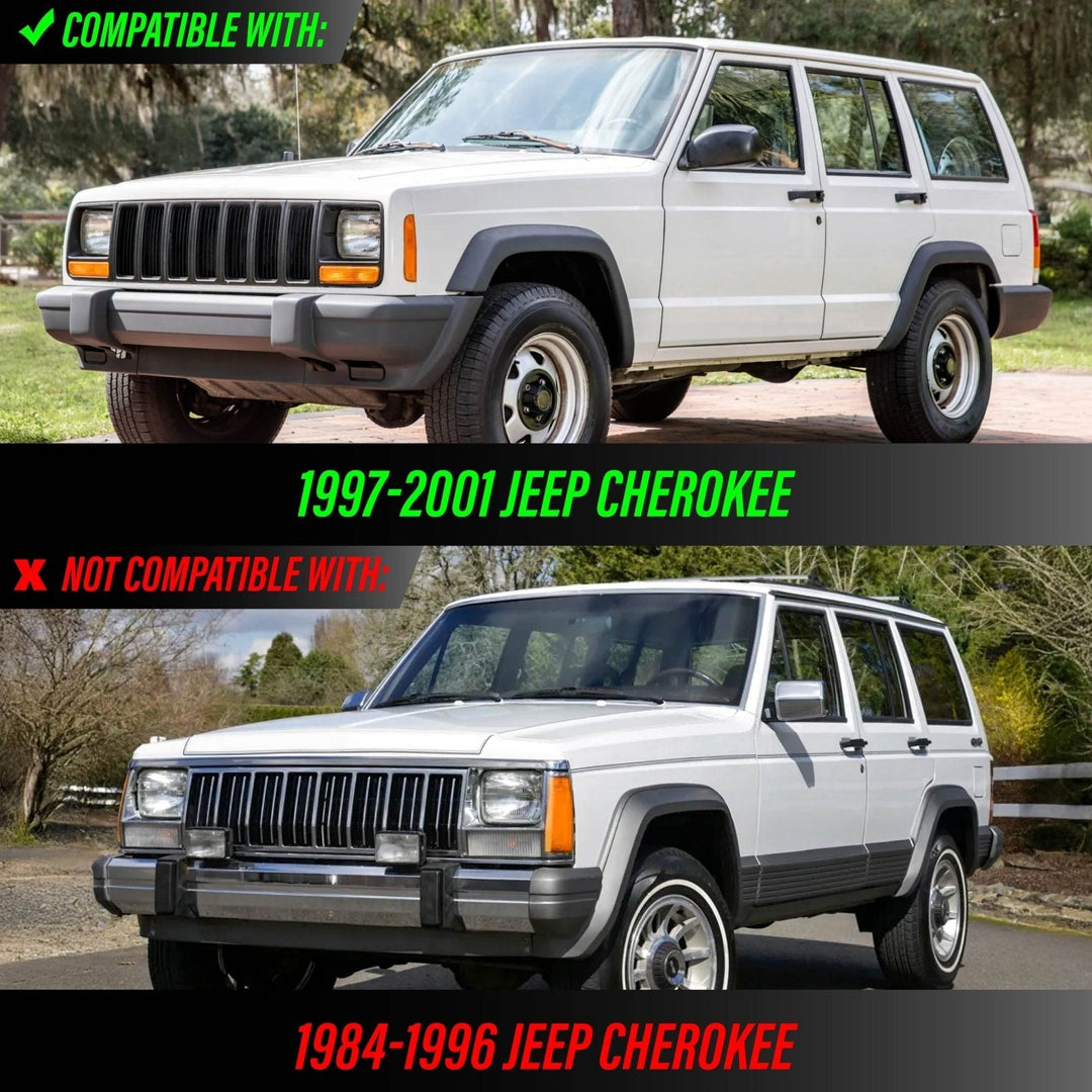 1997 - 2001 Jeep Cherokee Front Clear or Smoke Lens Switchback LED Bumper Turn Signal Light