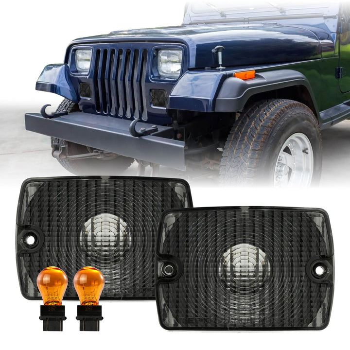 1994 1995 Jeep Wrangler YJ Clear or Smoke Bumper Signal Lights
#lens-color_smoke-lens