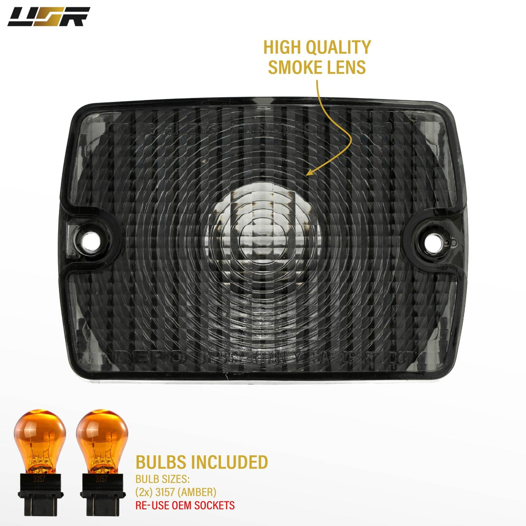 1994 1995 Jeep Wrangler YJ Clear or Smoke Bumper Signal Lights
#lens-color_smoke-lens