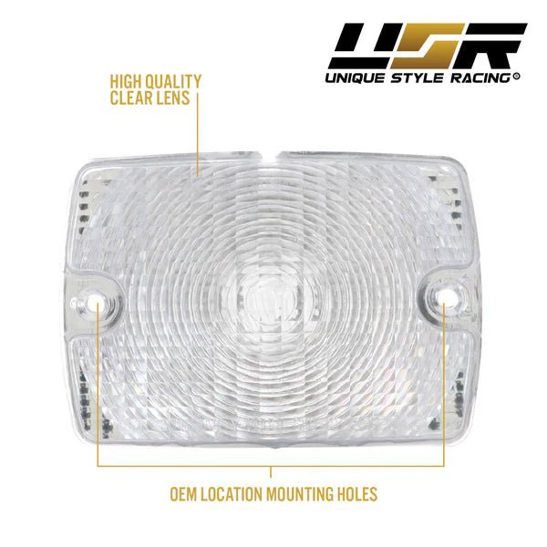 1994 - 1995 Jeep Wrangler YJ Clear or Smoke Bumper Signal Lights + Side Marker Lights