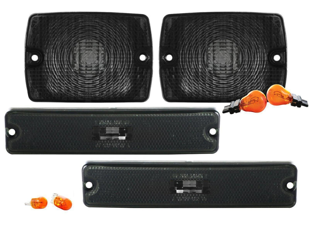 1994 - 1995 Jeep Wrangler YJ Clear or Smoke Bumper Signal Lights + Side Marker Lights