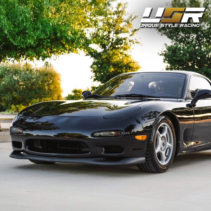 1993 - 1995 Mazda RX7 RX - 7 Coupe Black Housing Clear Lens Front Signal Bumper Light