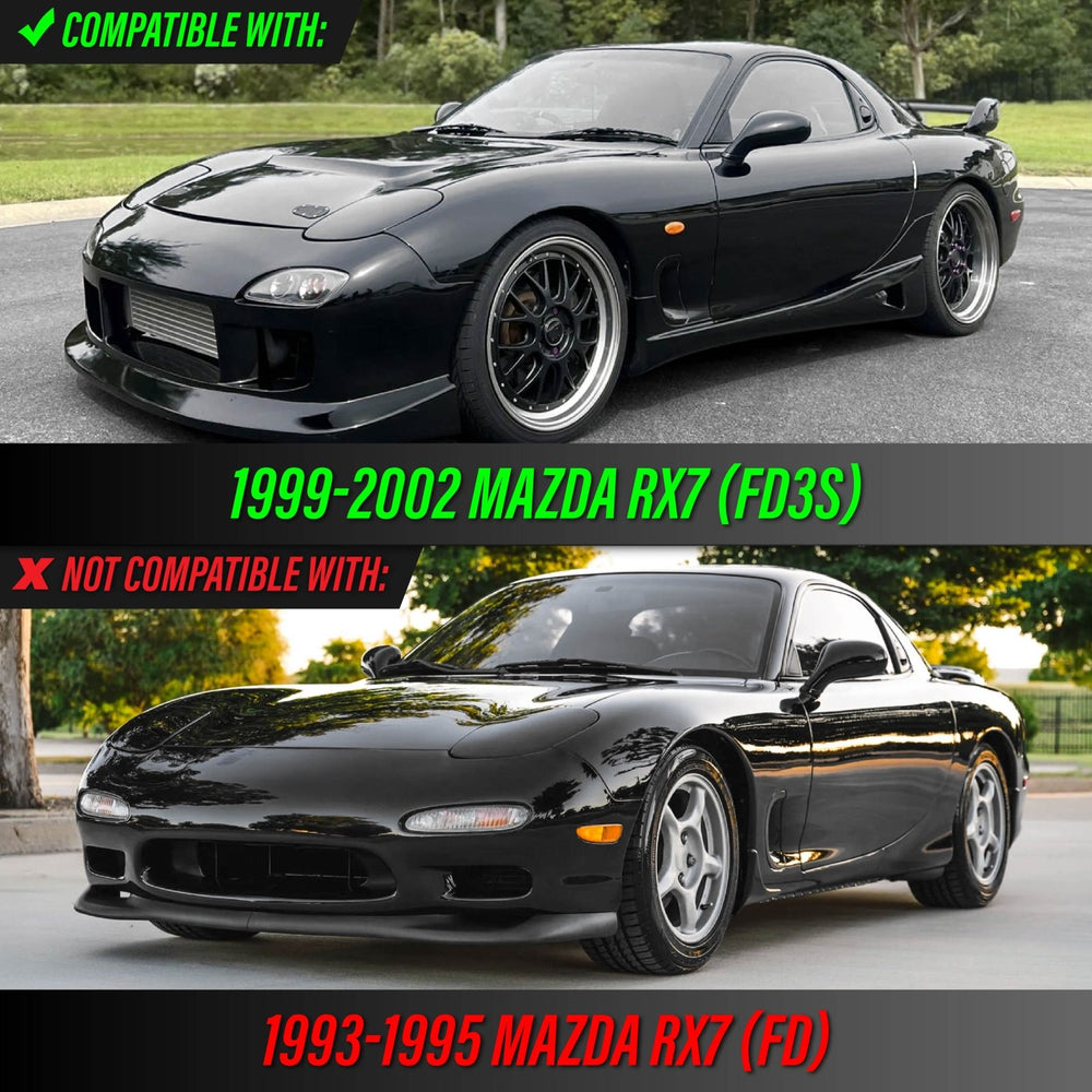 1999+ Mazda RX7 RX7 FD3S Kouki JDM Spec Black Housing All Clear Lens Front Bumper Turn Signal Lights