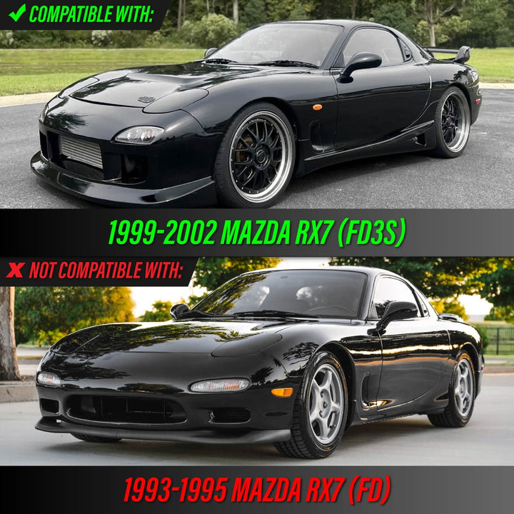 1999+ Mazda RX7 RX7 FD3S Kouki JDM Spec Black Housing All Clear Lens Front Bumper Turn Signal Lights