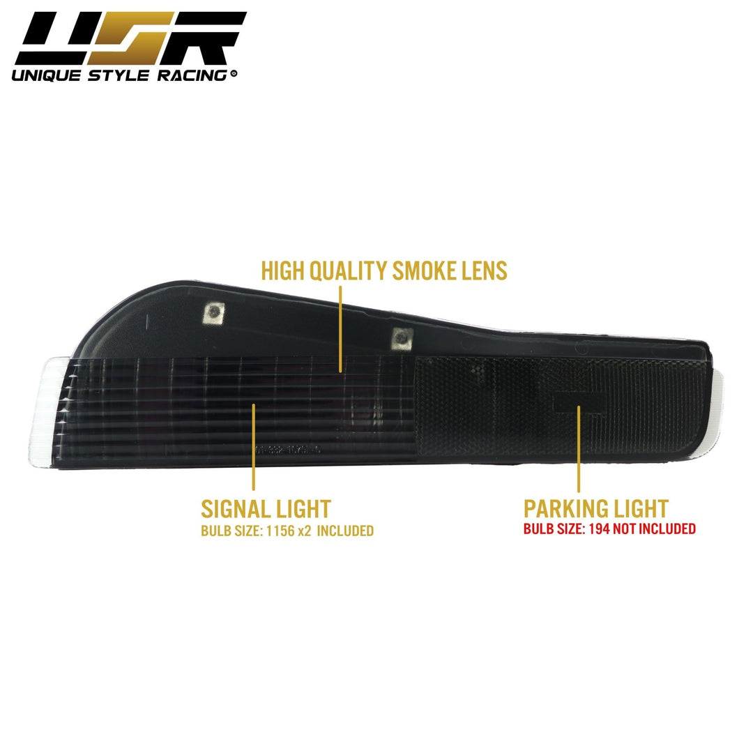 1993 - 1997 Pontiac Firebird Trans AM LS1 All Smoke Front Bumper Signal Lights