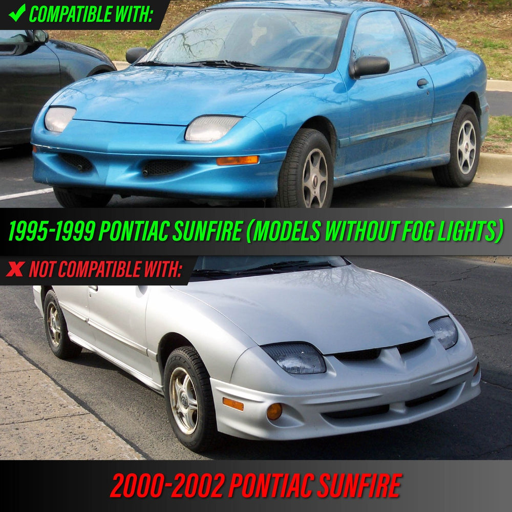 1995-1999 Pontiac Sunfire 2D Coupe All Clear Lens Bumper Lights