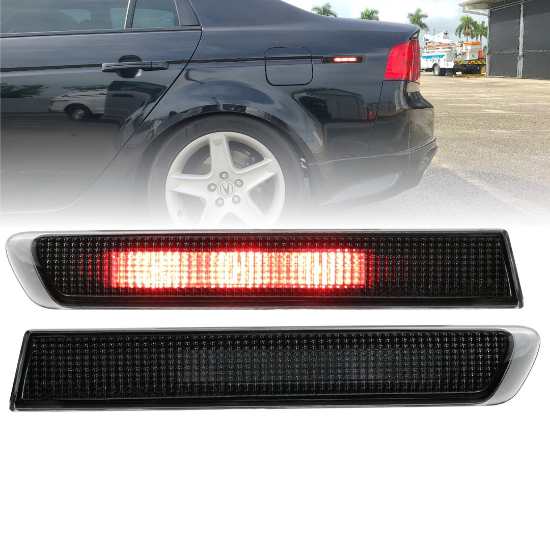 2004-2008 Acura TL OEM Replica Smoke Lens Red LED Rear Side Marker Lights