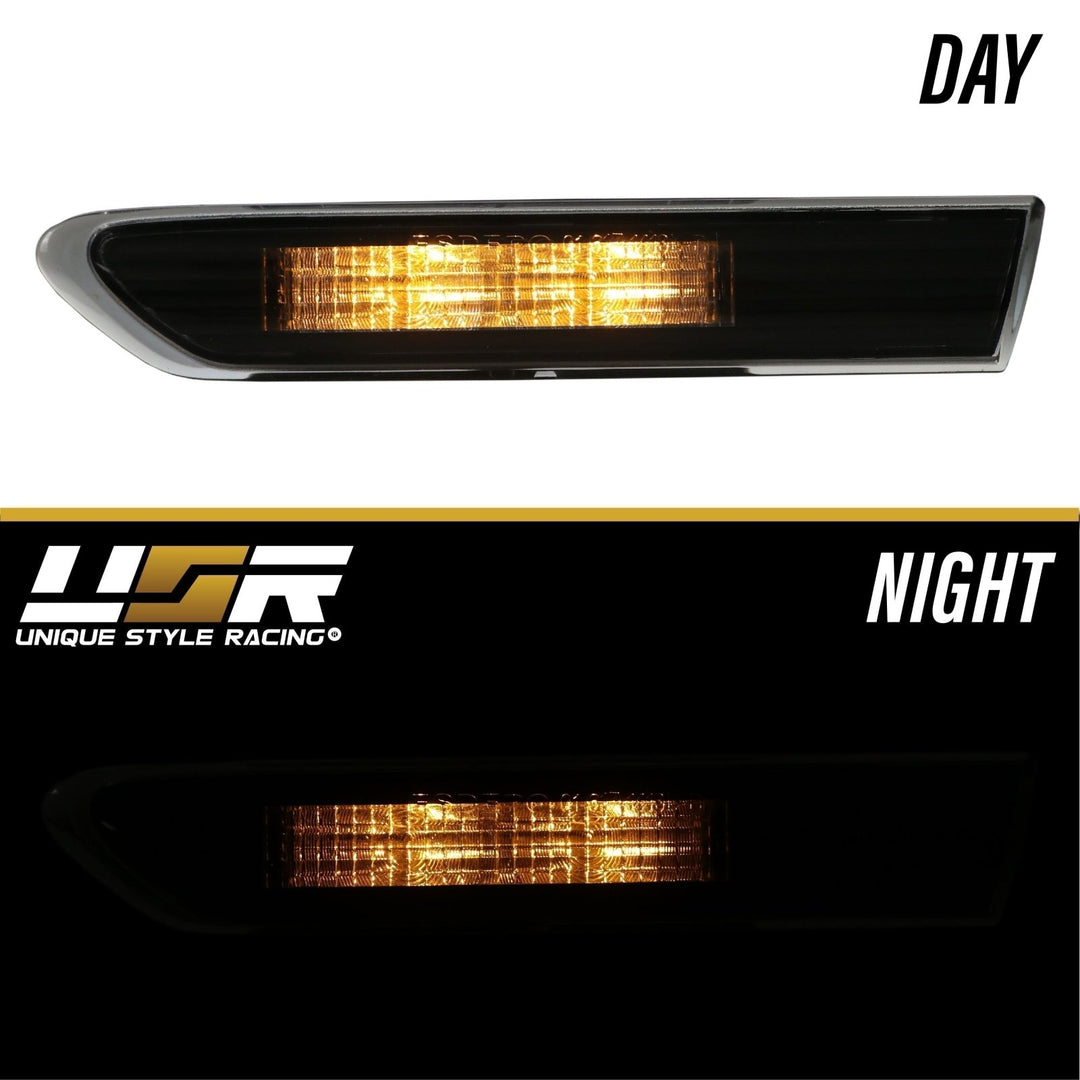 2004 - 2008 Acura TL Smoke 4 Pieces Switchback LED Side Marker Lights For Base OR Type S Models