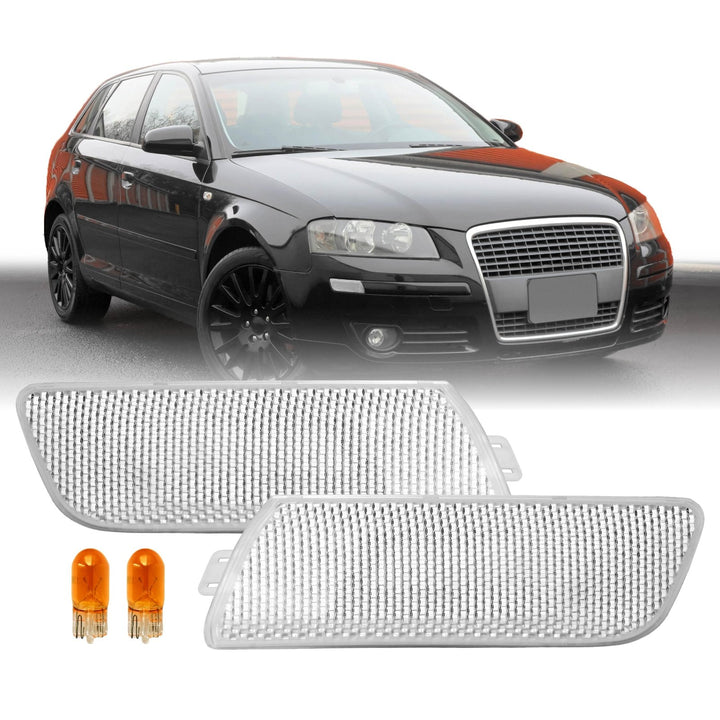 2006-2008 Audi A3 Models W/O S-Line Package Clear Lens Front Bumper Side Marker Light
